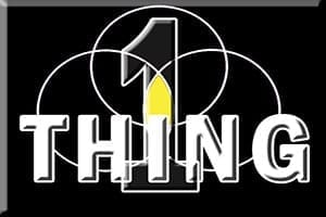 One Thing audio video notes